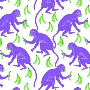 Monkey business - lime and purple 