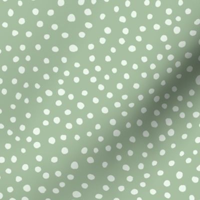 Dots on Sage Green