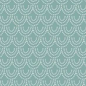 Dotted Scallops in Seafoam