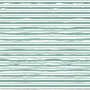 Hand-drawn Stripes in Light Seafoam