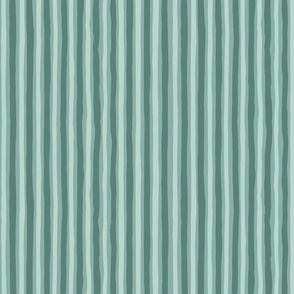 Vertical Stripes in Seafoam