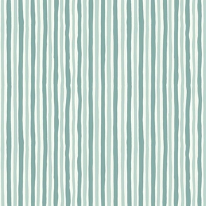 Vertical Stripes in Light Seafoam