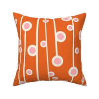 Berry Branch - Polka Dot Geometric - Retro Girl Orange Pink Jumbo Scale