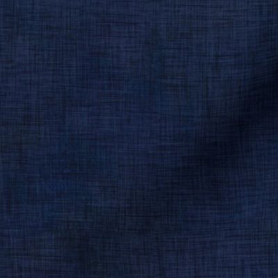 Indigo Blue Linen Texture- Solid Dark Blue Coordinate