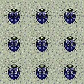 Spotty Picasso Beetles on Khaki