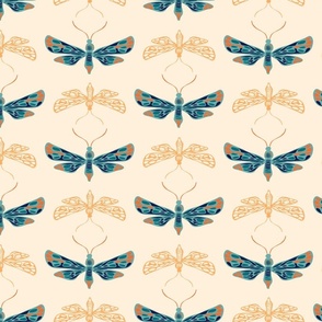 Dragonfly swarm - cream