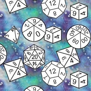 td6 med white dice by Shari Lynn's Stitches