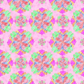Retro Floral Pink Background