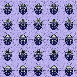 Picasso bugs on dotty purple