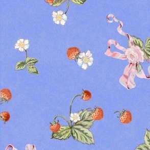 Versailles Marie’s Strawberry Fields Chambray Blue Small