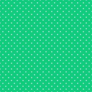 Polka Dots on Turquoise Green