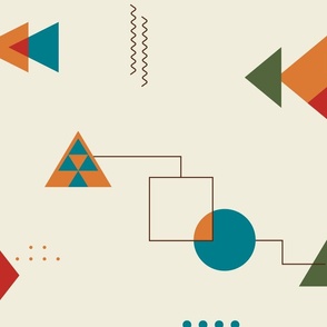 Bauhaus Geometric Play - Jumbo Wallpaper ©designsbyroochita