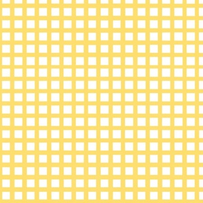 Retro Yellow Gingham (white)