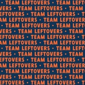 Team Leftovers - orange on blue - LAD21