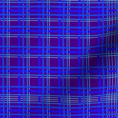 Geometric line design in purple and blues