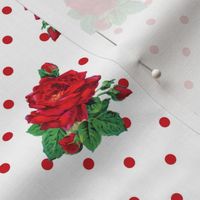 Red vintage roses and red polkadots (medium)