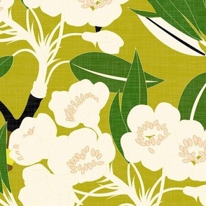 Vintage Florals - Green Tones / Large