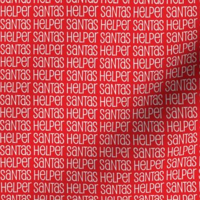 Santas Helper Stripes Red and White SMALL