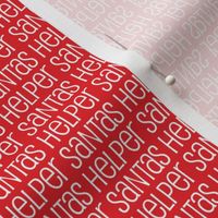 Santas Helper Stripes Red and White SMALL