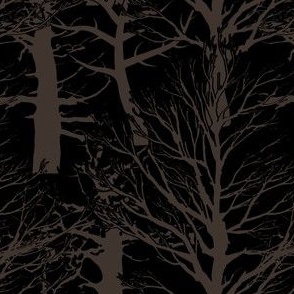 Spooky Forest in Midnight Black