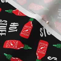 Hot stuff - Sriracha sauce bottle - black - C21