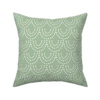 Dotted Scallop in Sage Green