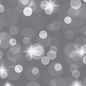 Large Sparkly Bokeh Pattern - Mouse Grey Color