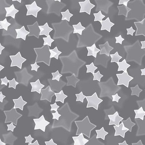 Starry Bokeh Pattern - Mouse Grey Color