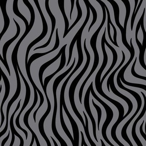 Zebra Stripe Pattern - Mouse Grey and Black