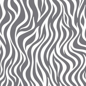 Zebra Stripe Pattern - Mouse Grey and White