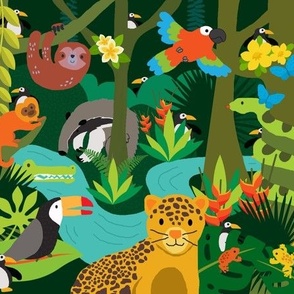 Rainforest Seek and Find Mini - Penguins hiding in the jungle