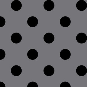 Big Polka Dot Pattern - Mouse Grey and Black
