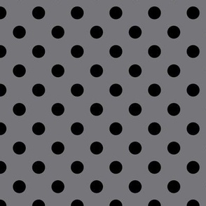 Polka Dot Pattern - Mouse Grey and Black