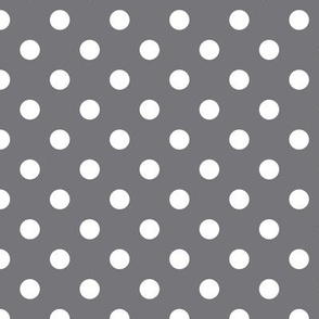 Polka Dot Pattern - Mouse Grey and White