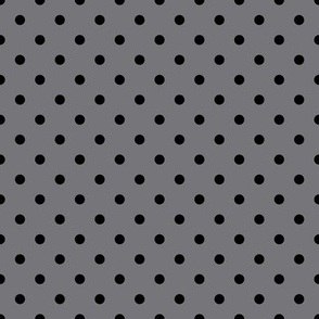 Small Polka Dot Pattern - Mouse Grey and Black