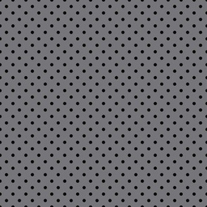 Tiny Polka Dot Pattern - Mouse Grey and Black