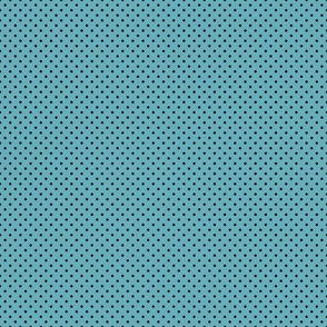 Micro Polka Dot Pattern - Aqua and Black