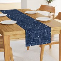 night time in the forest - denim blue - large