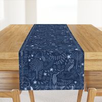 night time in the forest - denim blue - large