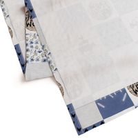 Farm Wife//Blue - Wholecloth Cheater Quilt