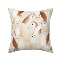 Barn Owls - on neutral pale tan 