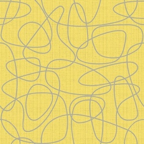 Sqiggly Lines Illuminating Yellow Ultimate Gray