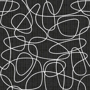 Squiggly Lines Black