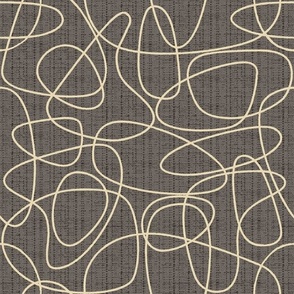 Squiggly Lines Warm Gray