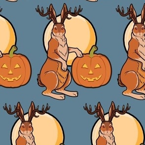 Vintage Jackalope & Jack-O-Lantern