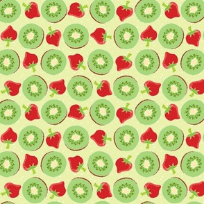 Kiwi Strawberry on Green