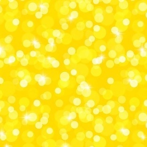 Sparkly Bokeh Pattern - School Bus Yellow Color