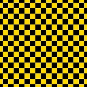 Checker Pattern - School Bus Yellow and Black