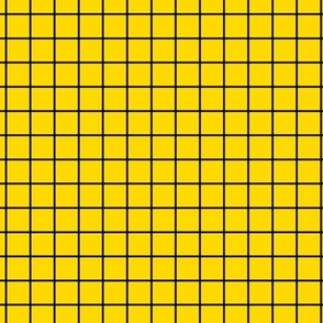 Grid Pattern - School Bus Yellow and Black