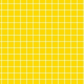 Grid Pattern - School Bus Yellow and White